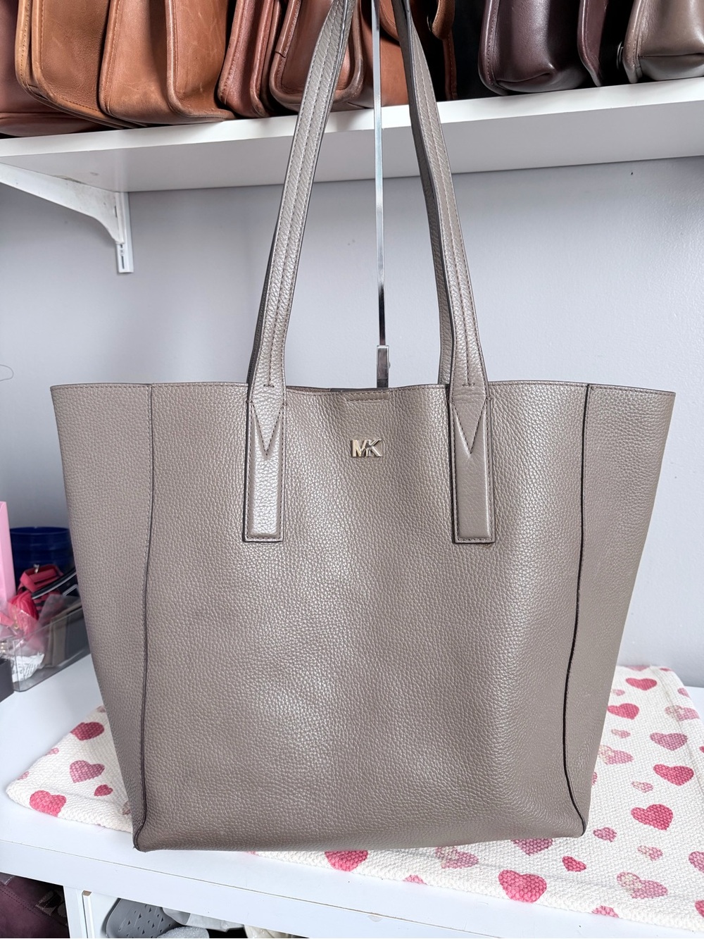 Michael Kors Junie Large Pebbled Leather Tote AS IS